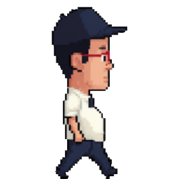 me pixelated walking