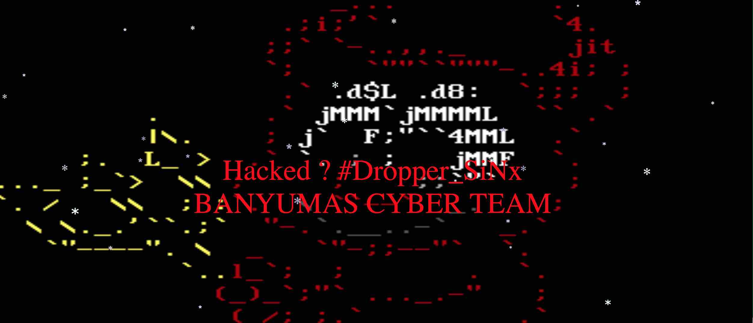 screenshot of hacked site